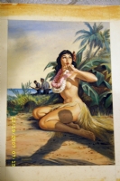 Earl Norem Island Girl WWII search party, Comic Art